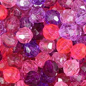  BeadTin Crystal Transparent 8mm Round Plastic Craft