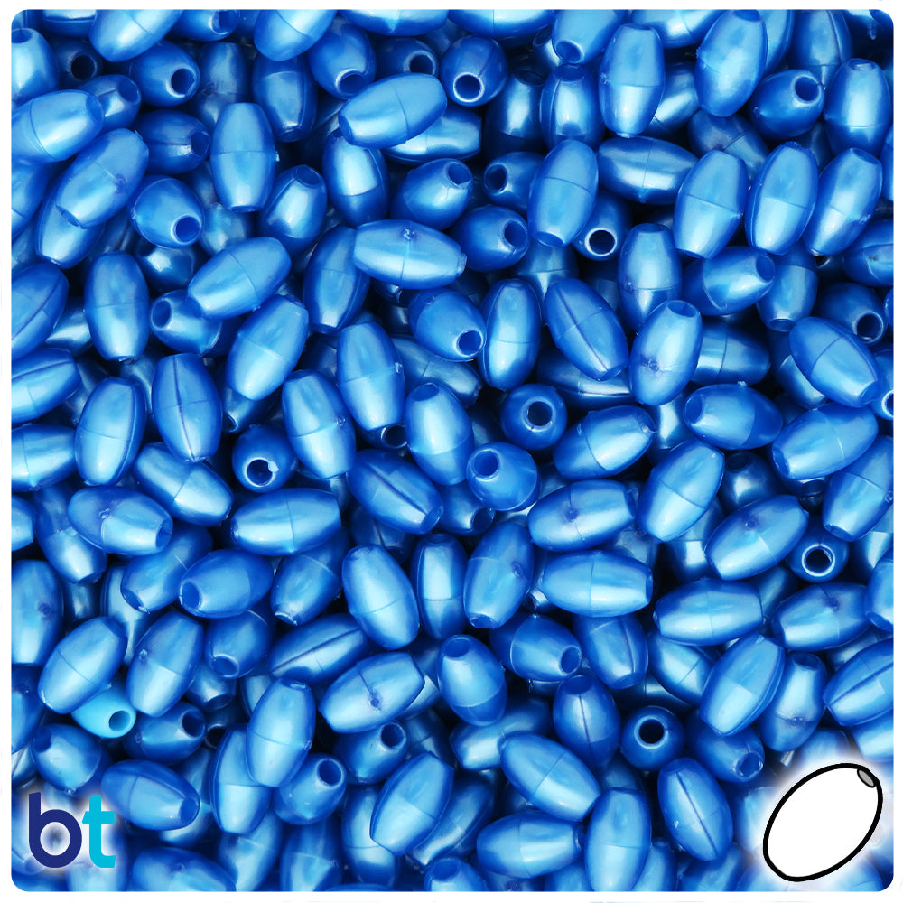 BeadTin Cool Black Pearl Mix 6mm Round Plastic Craft Beads (500pcs)