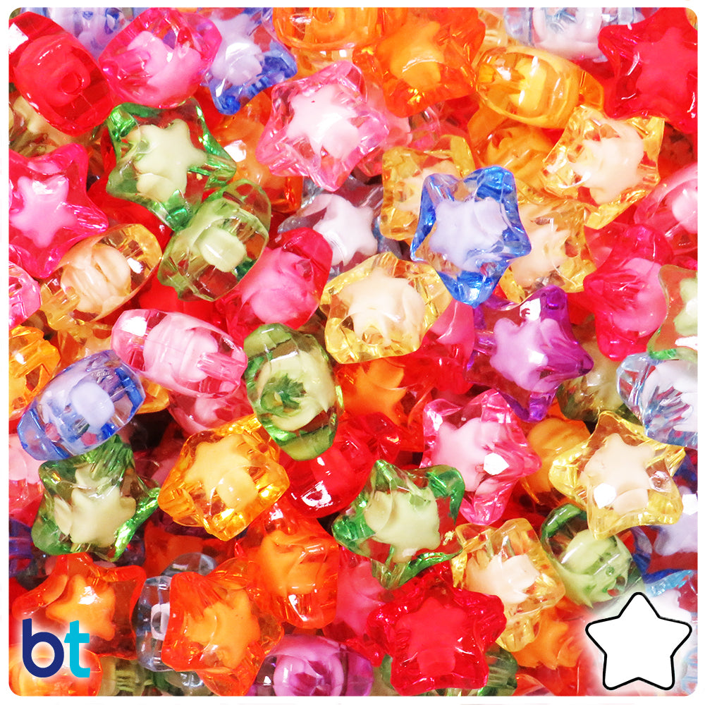 acrylic gummy bear beads translucent mixed