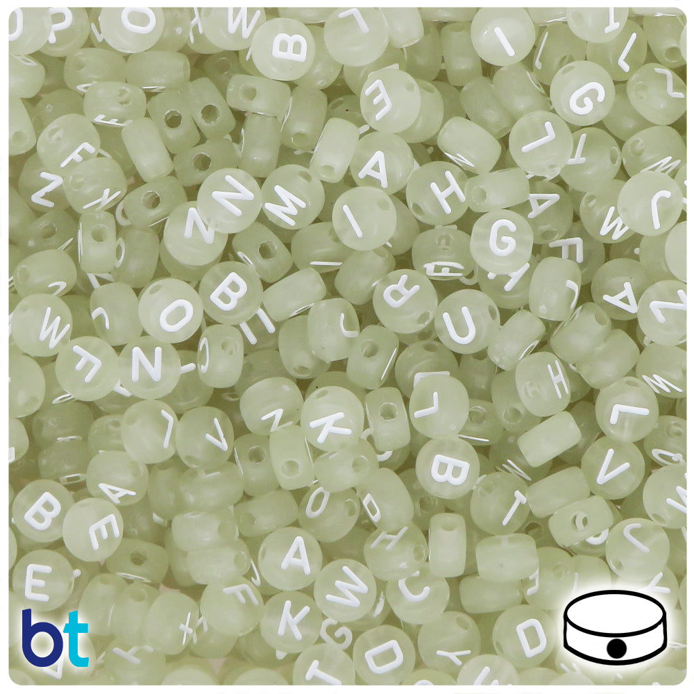Plastic White Mixed Number Beads, 7mm Cube, (Horizontal), 250 beads