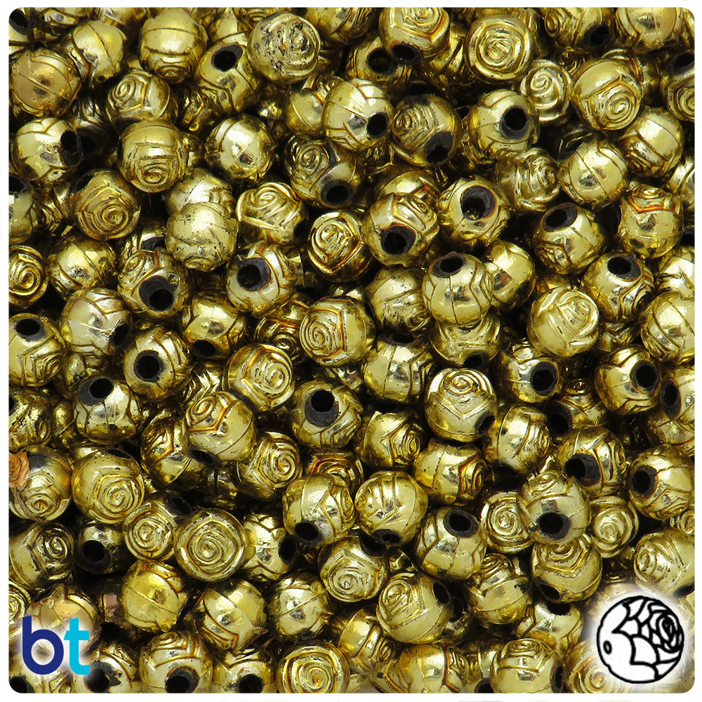BeadTin Black Pearl 8mm Round Craft Beads (300pcs) 
