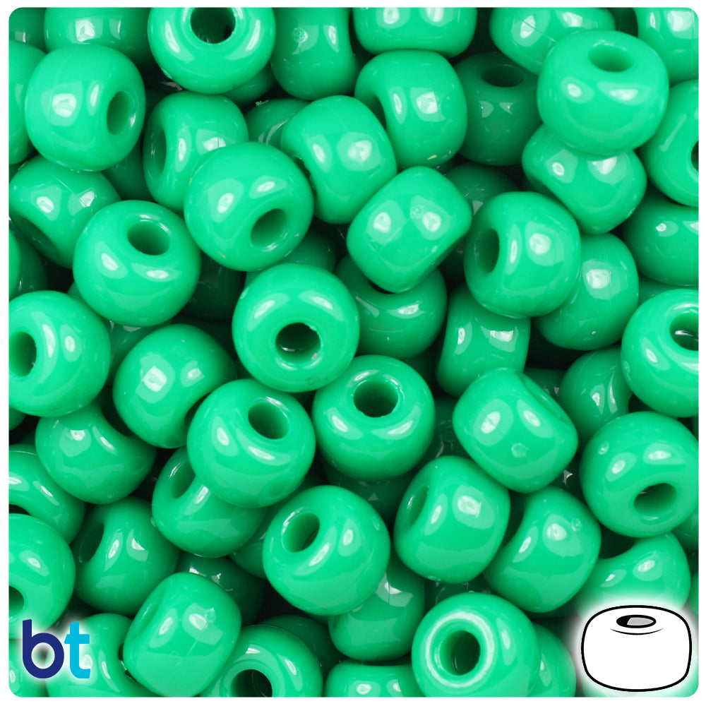 Opaque Mix 11mm Large Barrel Pony Beads (250pcs)