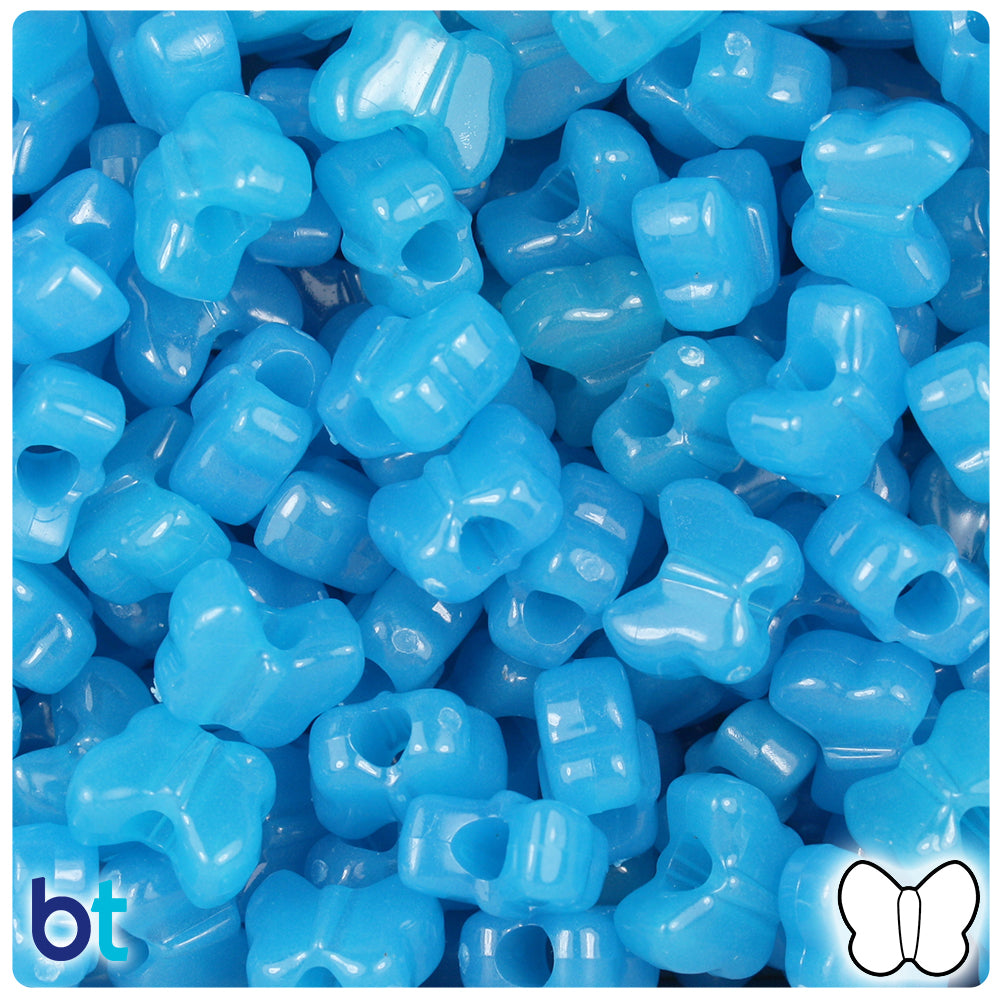 Bright Mix Opaque 13mm Butterfly Pony Beads (250pcs)