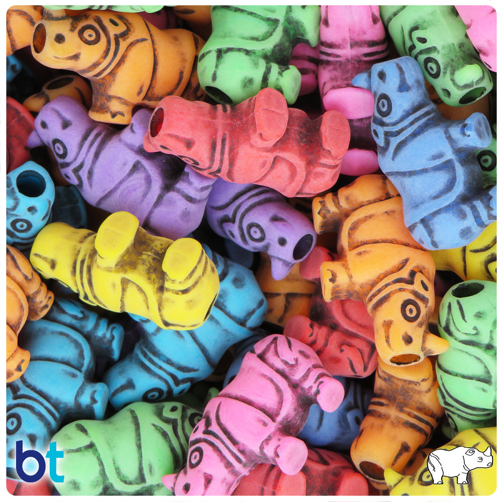 Plastic Novelty Pony Beads