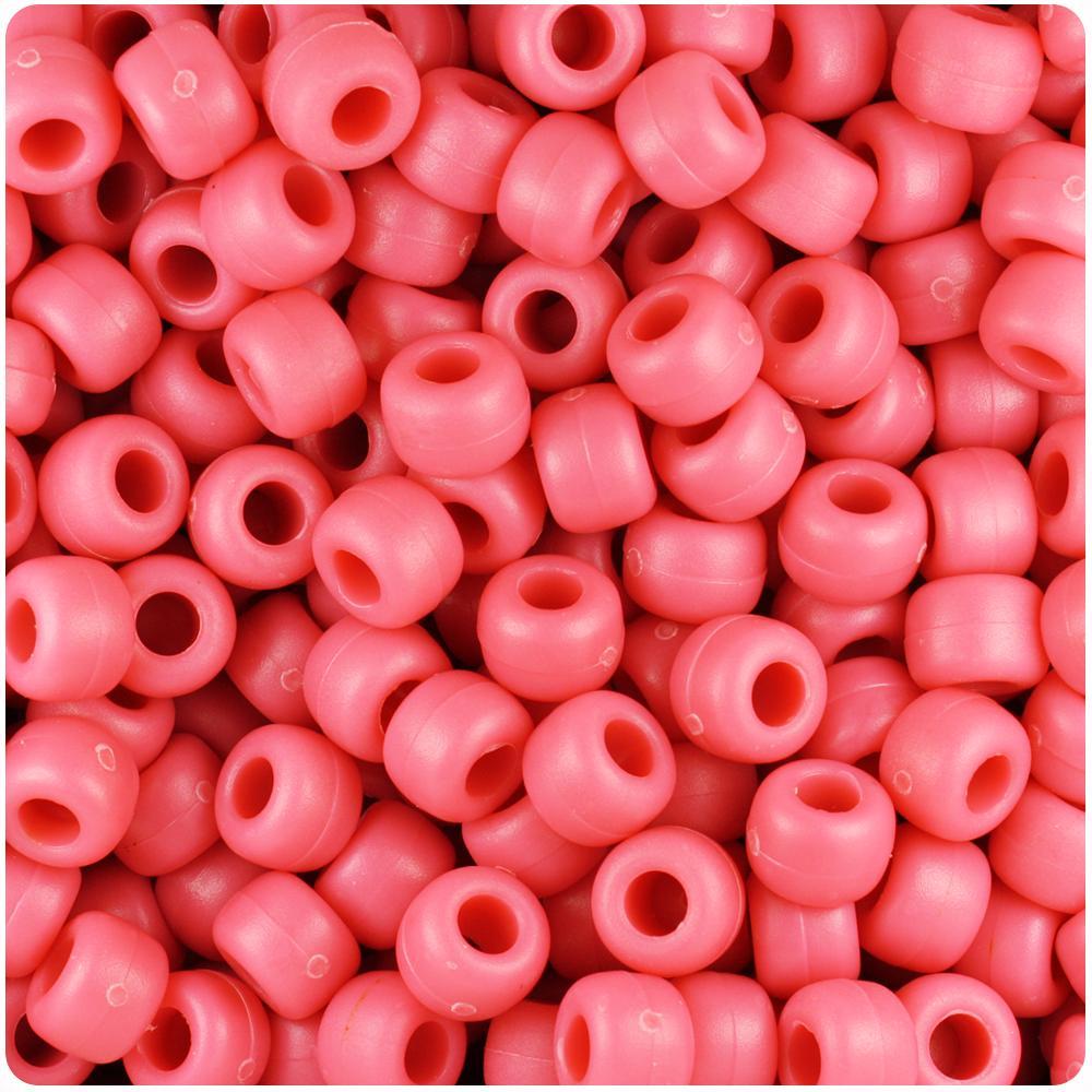 100PCS 6*9MM Red Pony Beads Fashion Big Hole Beads Kids DIY