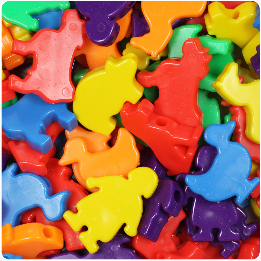 Fun Shapes Pony Beads 4oz-Assorted 
