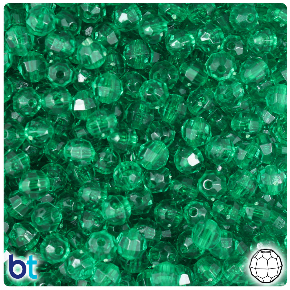 8/0 Seed Beads - Emerald Transparent Rainbow
