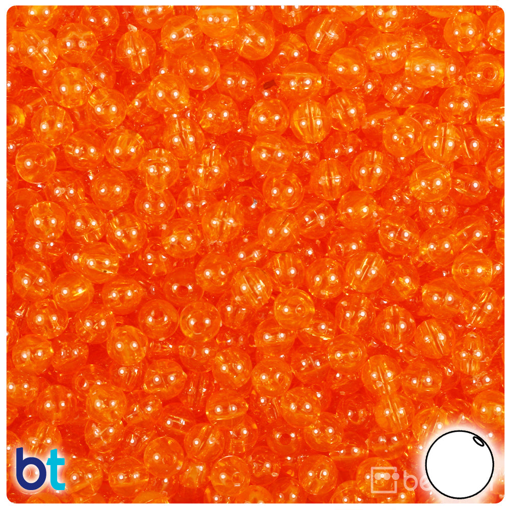 Opaque Mix 6mm Round Plastic Beads (500pcs)