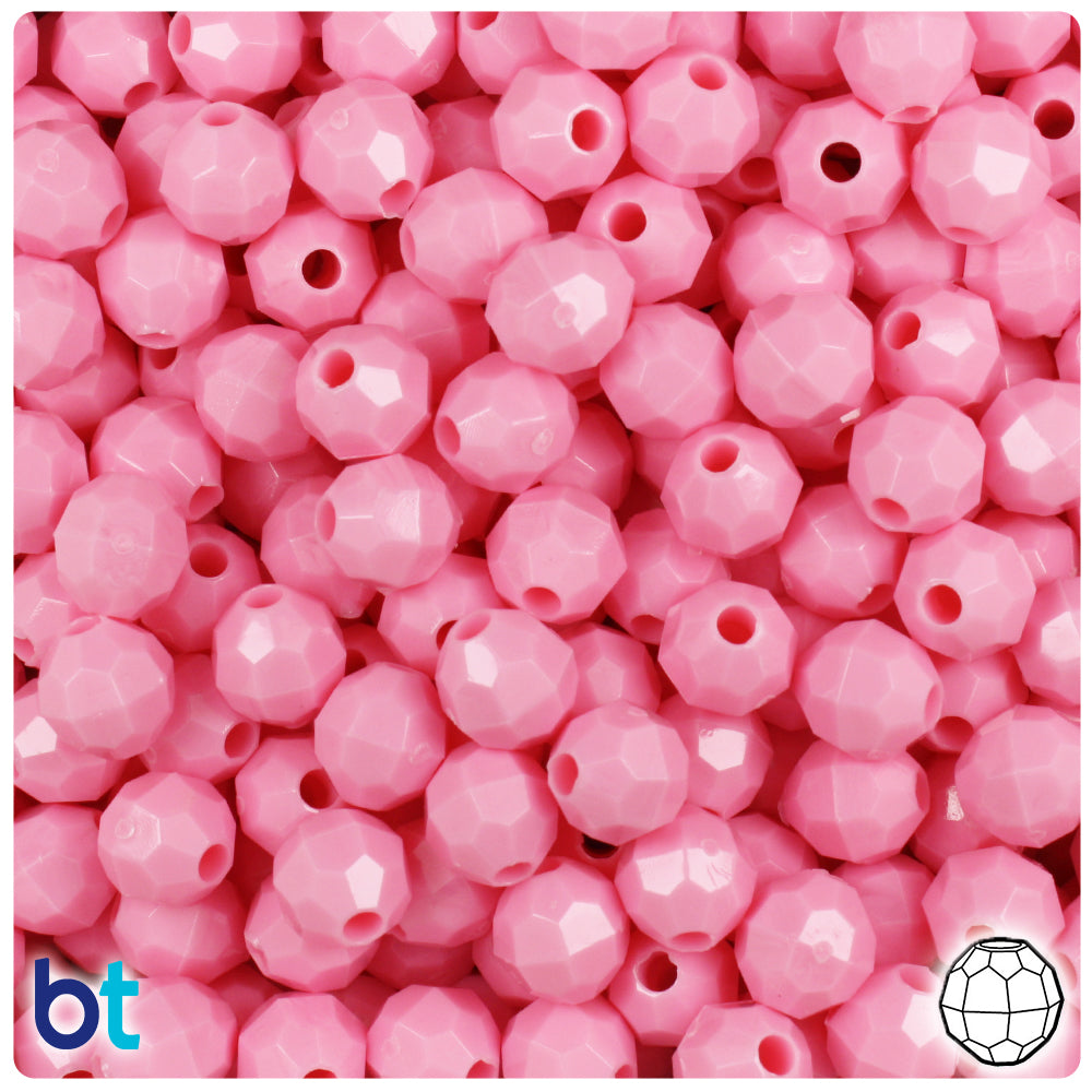 BeadTin Fire Red Transparent 8mm Faceted Round Craft Beads (450pcs