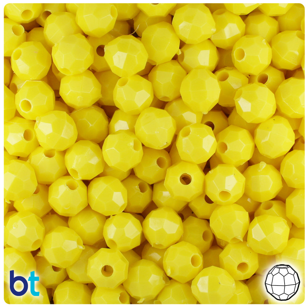 Beadtin Mixed Transparent 8mm Faceted Round Craft Beads (450pc)