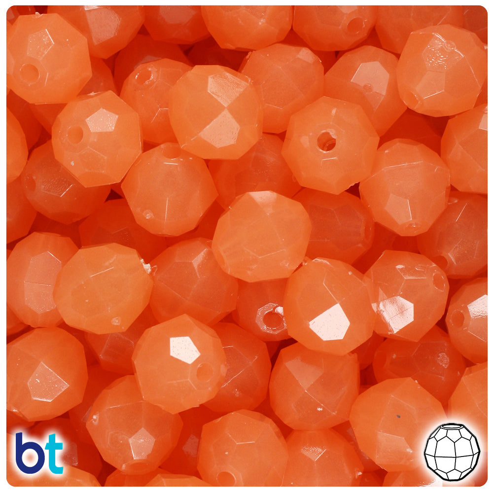  BeadTin Transparent Mix 12mm Faceted Round Plastic Craft Beads  (180pcs)