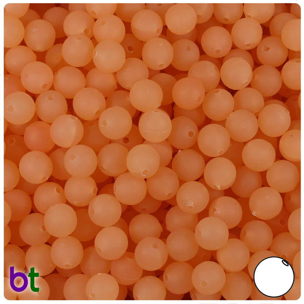 Ice Frosted 8mm Round Plastic Beads (300pcs)