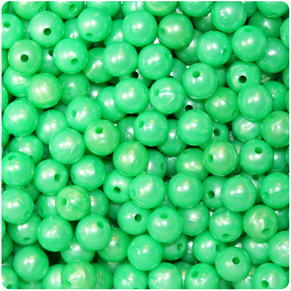 BeadTin Royal Blue Opaque 9mm Oat Plastic Beads (500pcs) 