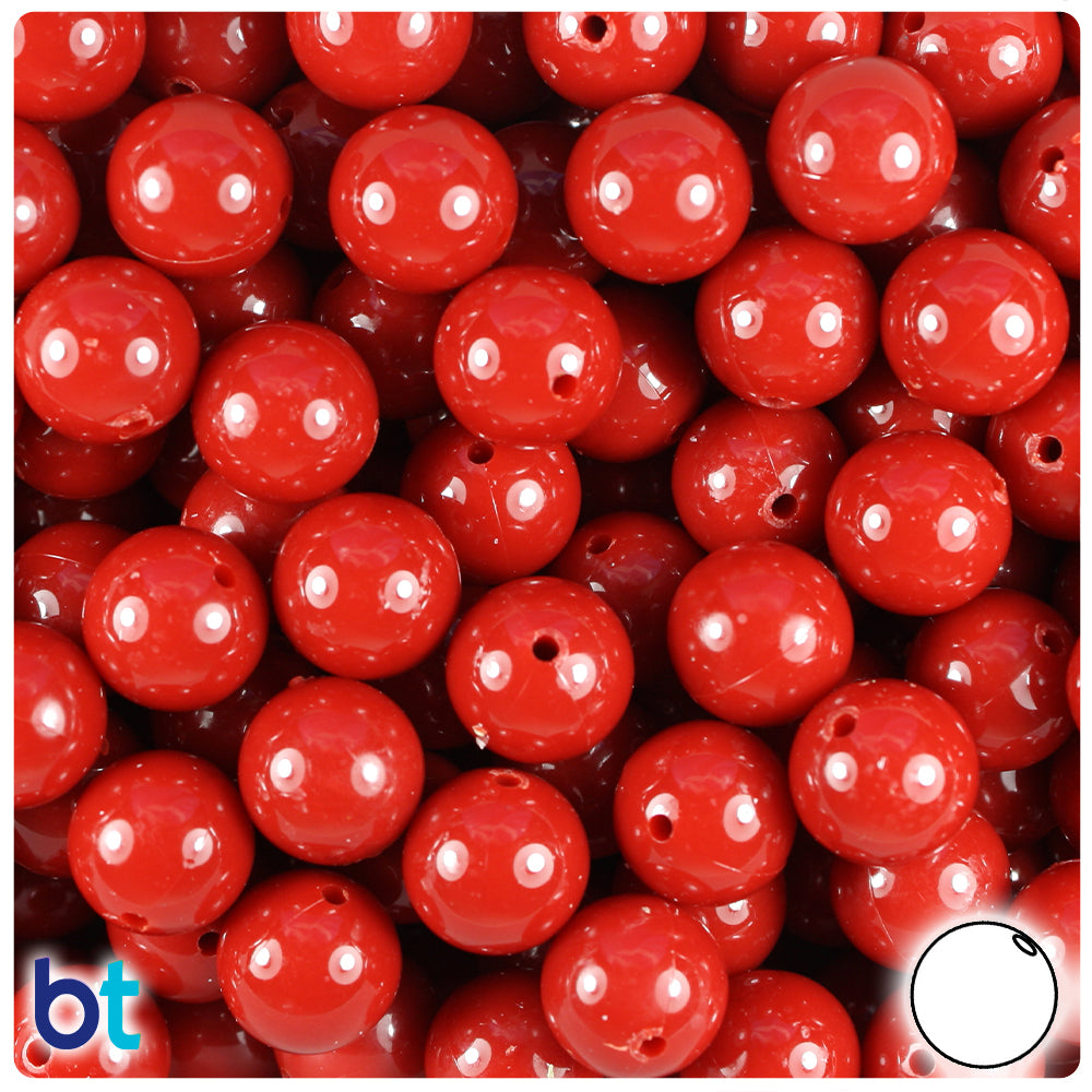 Red Transparent 12mm Faceted Pear Plastic Beads (150pcs)