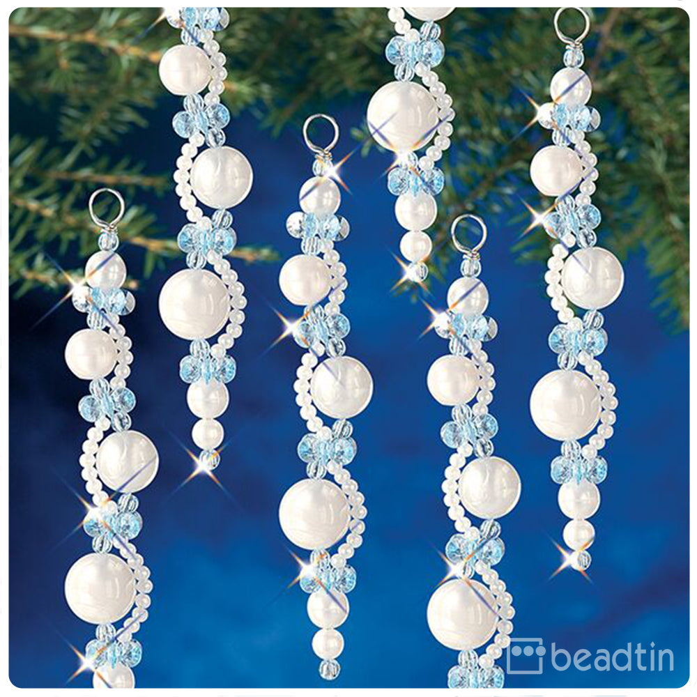 Bead icicle outlet christmas ornaments