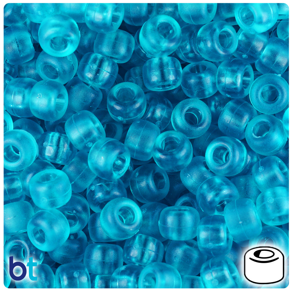 BeadTin Pearl 9mm Faceted Barrel Pony Beads (500pcs) - Color choice