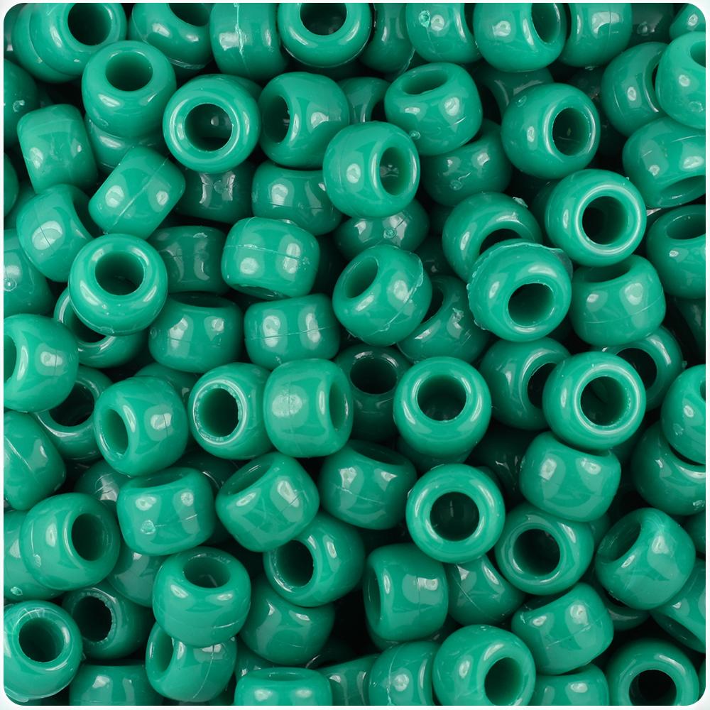 Royal Blue Opaque 9mm Barrel Pony Beads (100pcs)