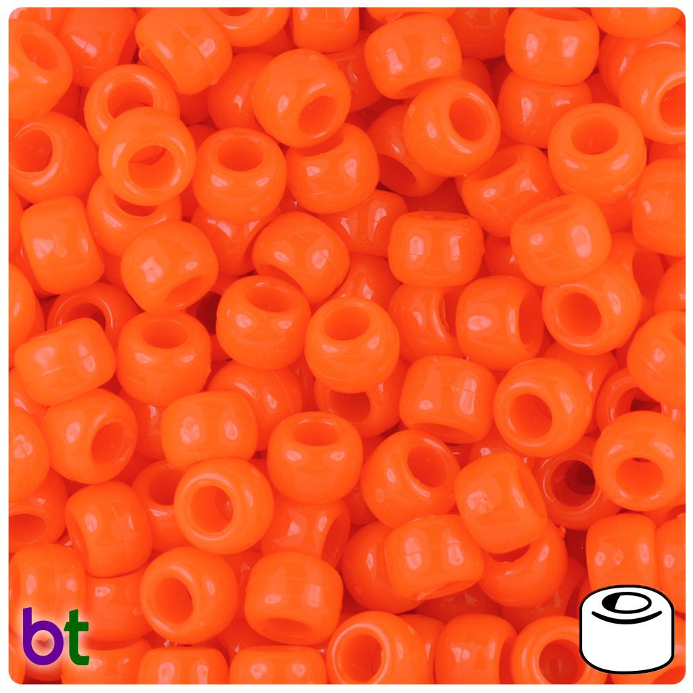 BeadTin Neon Bright Mix 11mm Large Barrel Pony Beads (250pcs