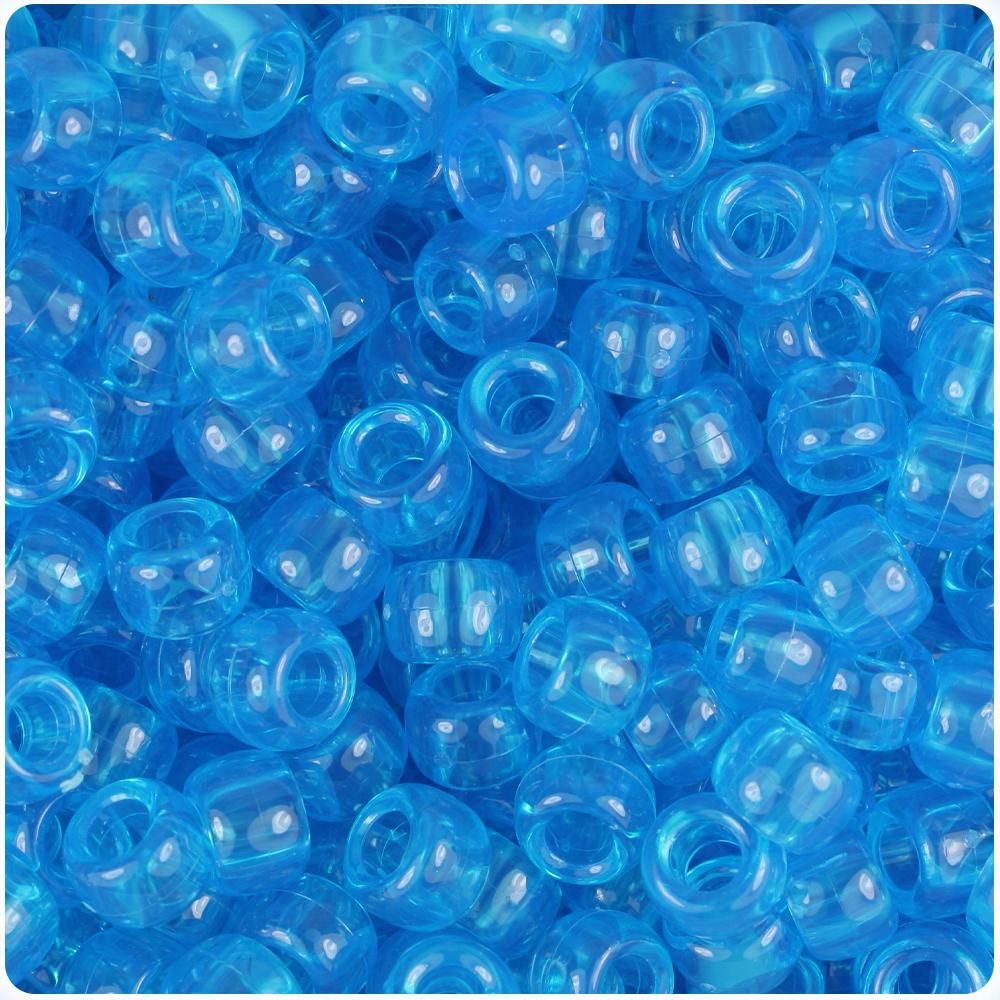 Royal Blue Opaque 9mm Barrel Pony Beads (100pcs)