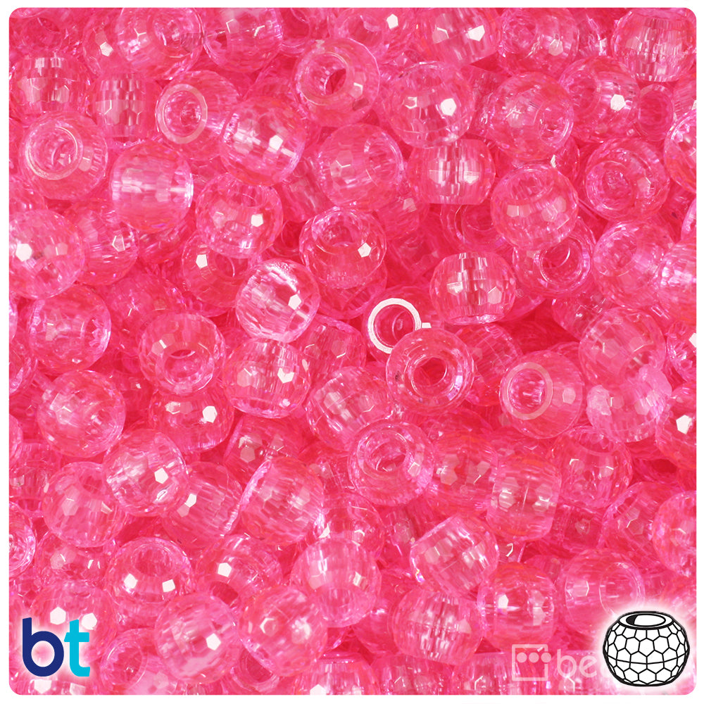 pink light, pink bead mix, frosted beads, acrylic beads, designer
