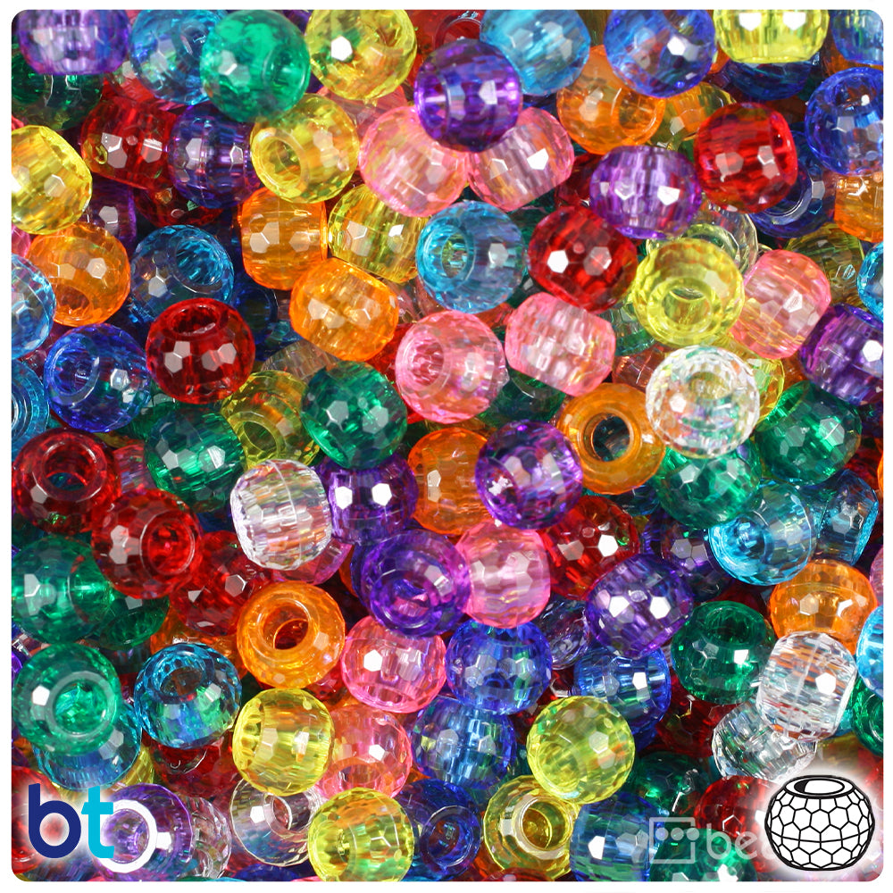 Beads Shapes Tagged Faceted Pony Beads - Pony Bead Store