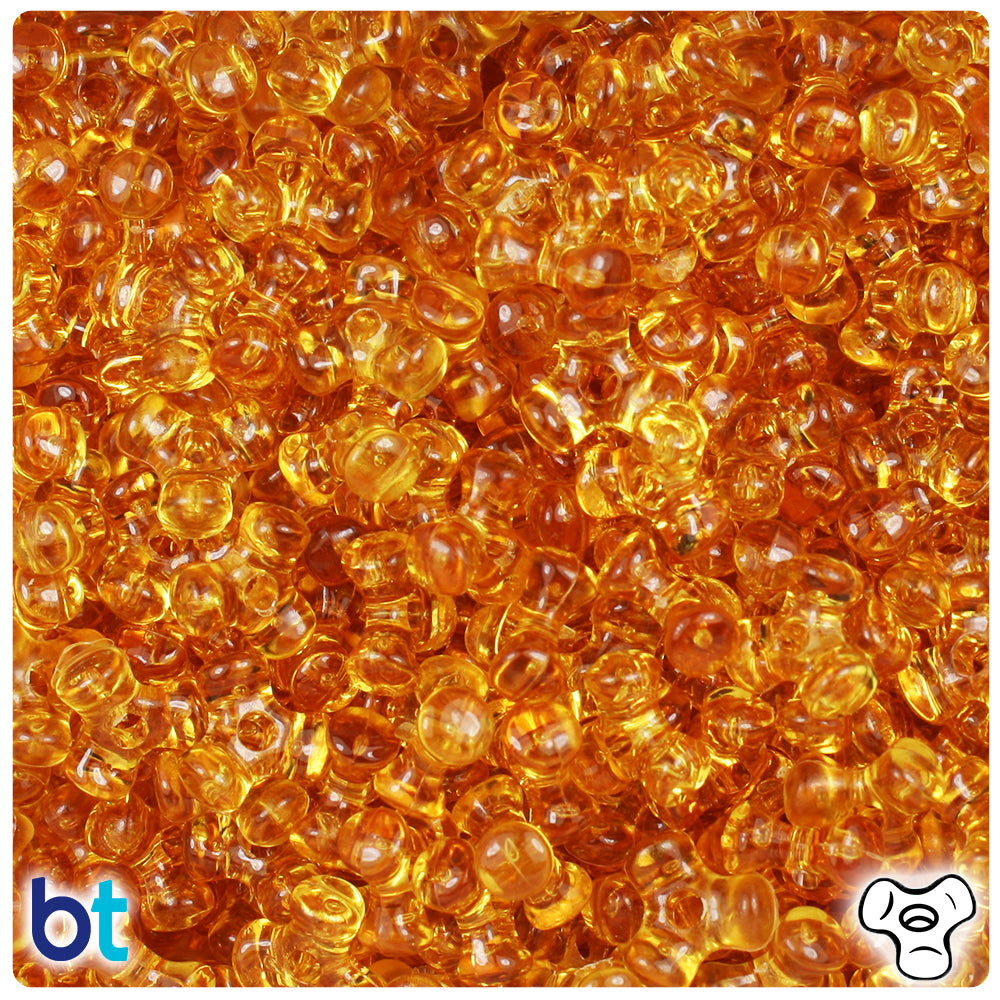 Orange Transparent Plastic Craft Beads Mix (113g)