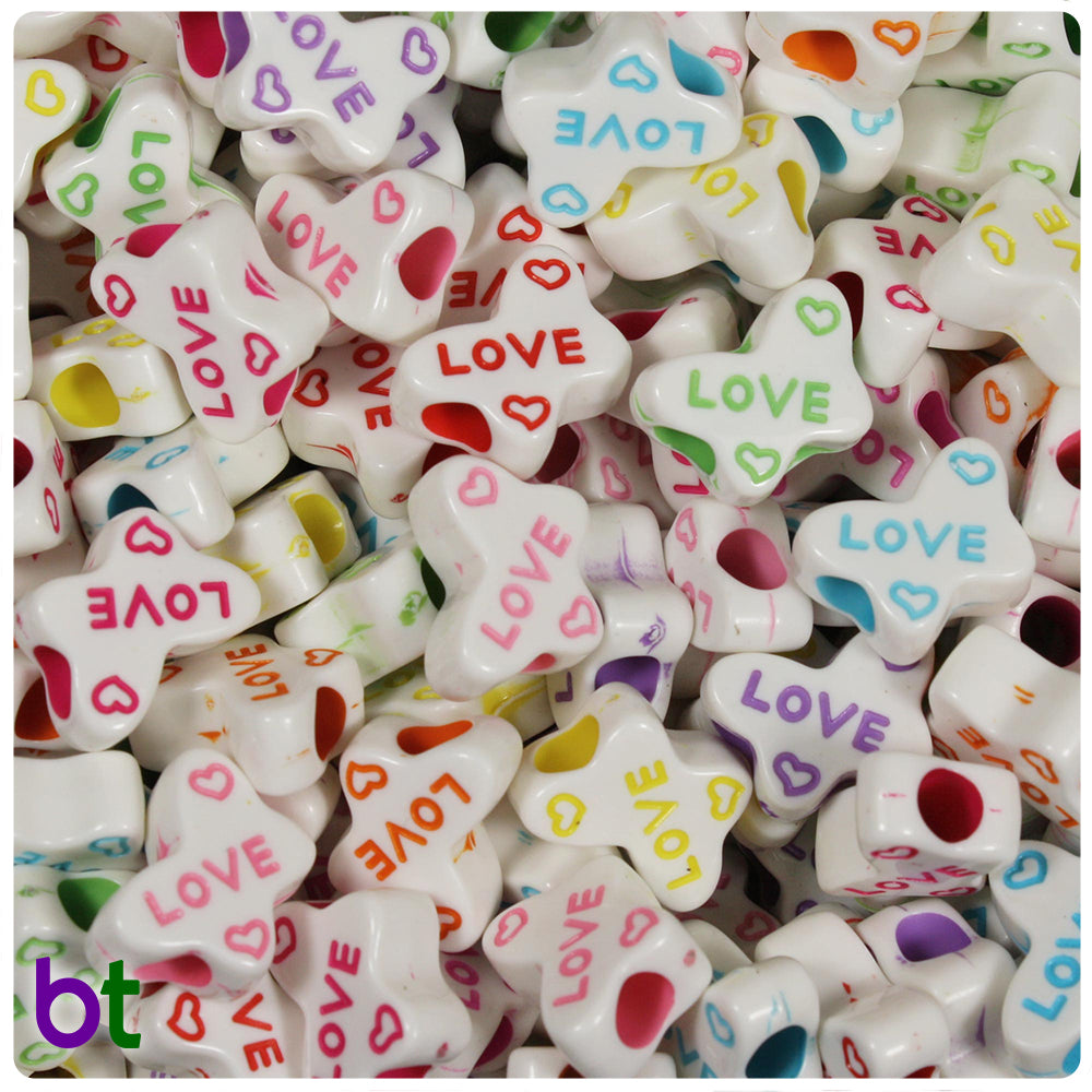 50pcs Heart Charms Word Love Charms Valentines Day Charms 