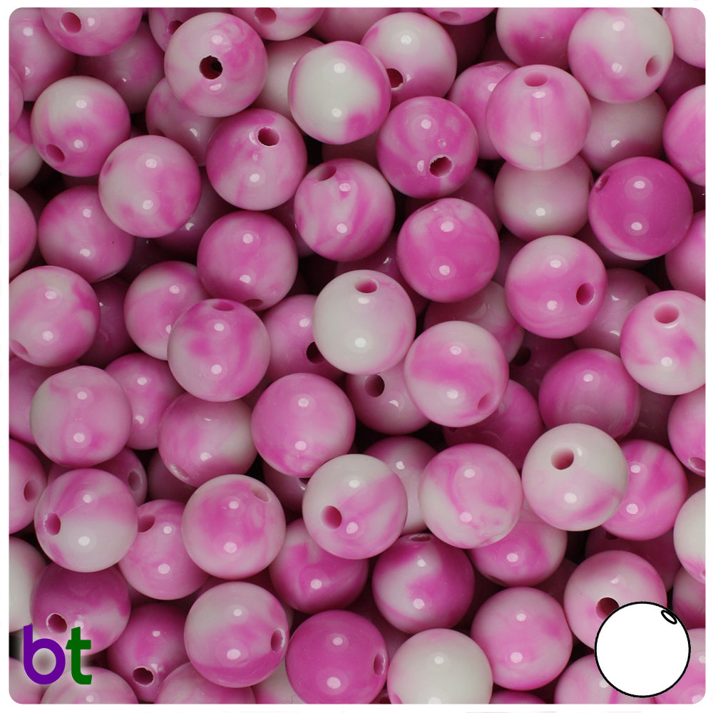 Baby Pink Opaque 16mm Plastic Rings (100pcs)