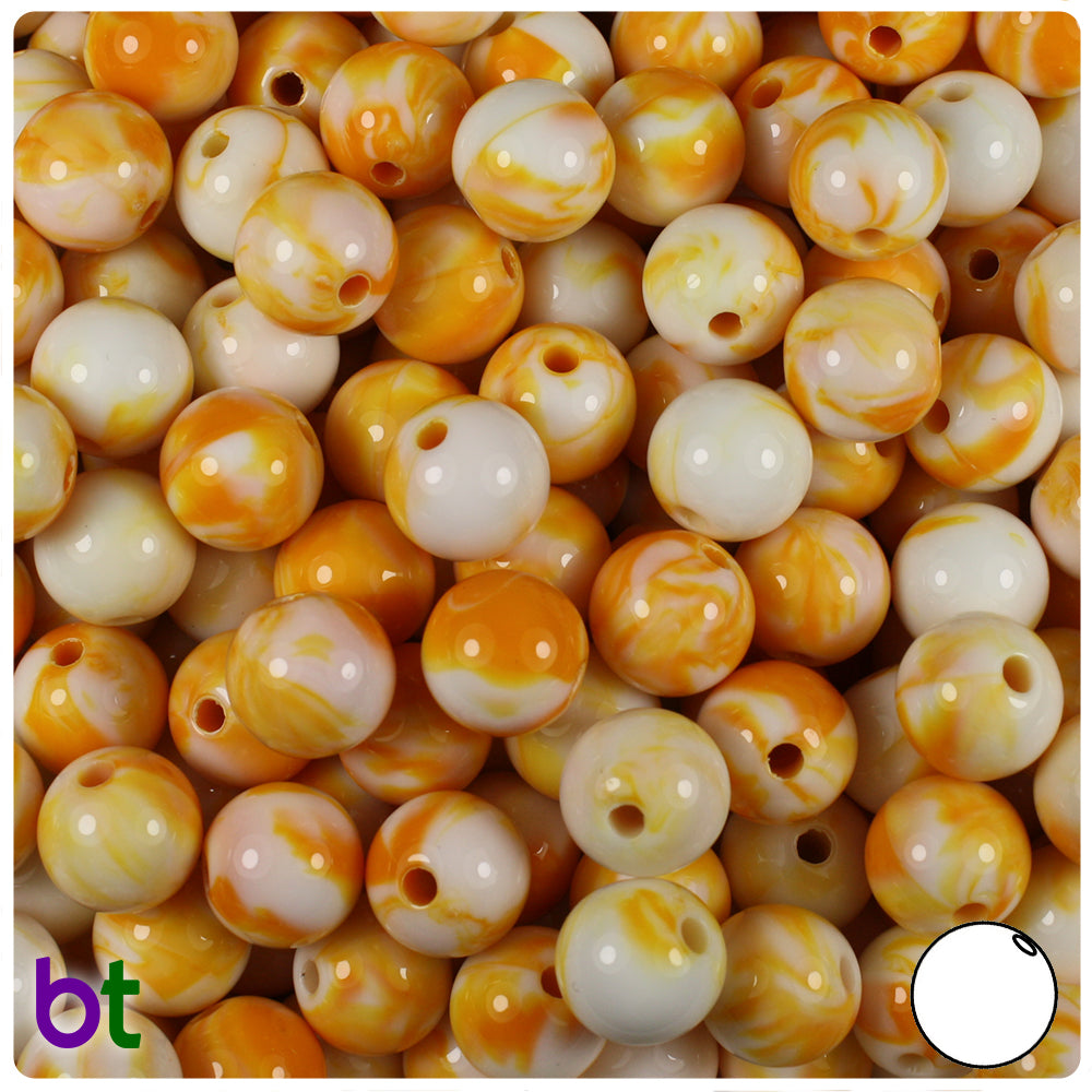 Imitation Amber Resin Beads, Gold, Round, about 16mm in diameter