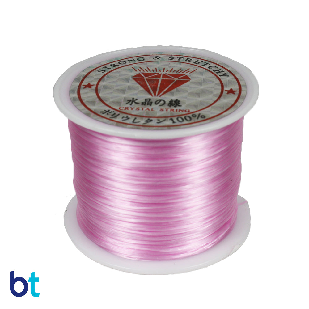 Dark Pink 0.8mm Crystal String Cord (50m)