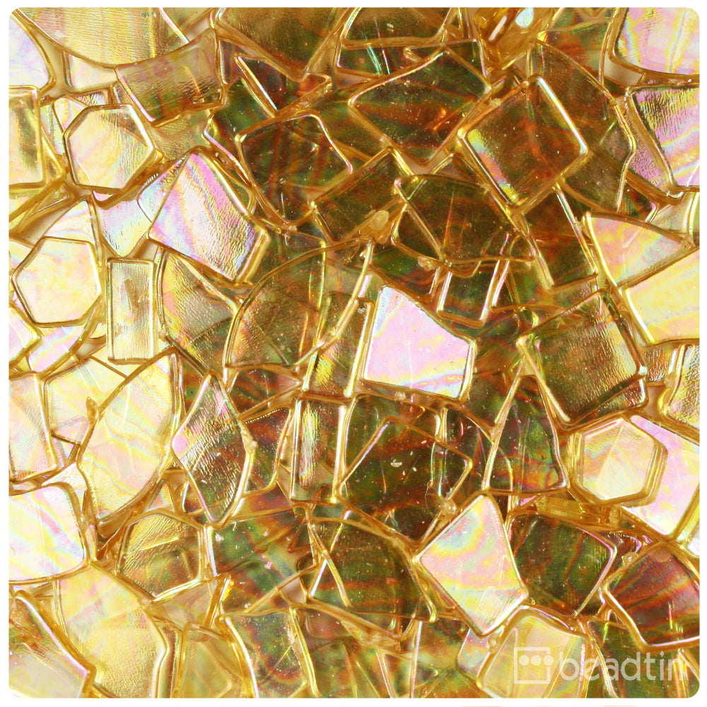 Gold metallic crushed glass for crafts- 8oz