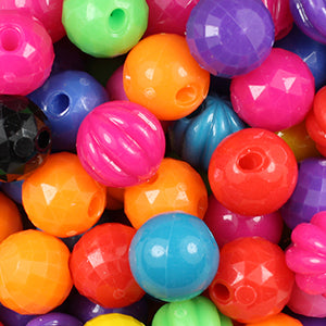 Plastic Bubble Family Beads