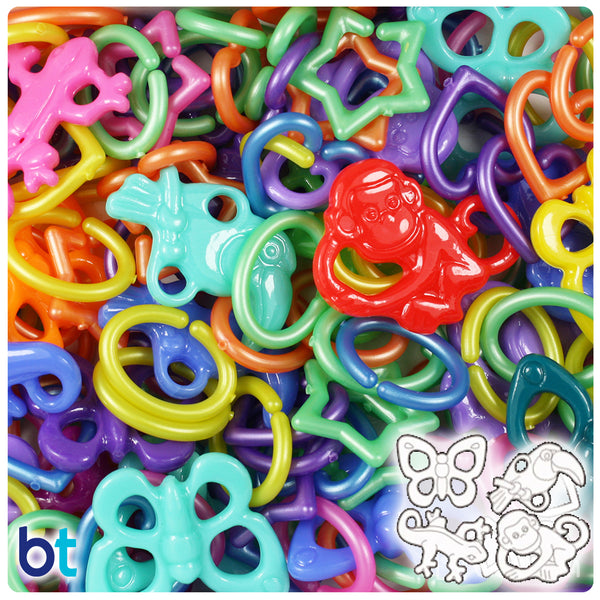 Jelly Transparent Mix Plastic Craft Beads Mix (113g)