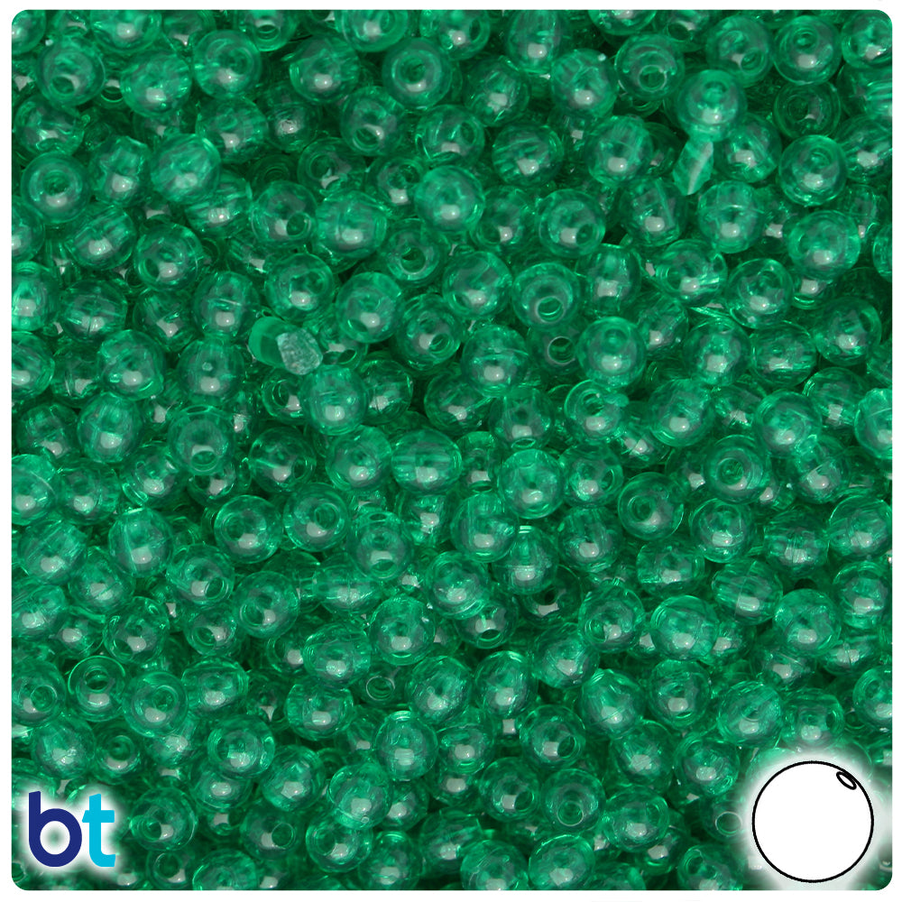 Wholesale Case 5mm Round Plastic Beads - Transparent