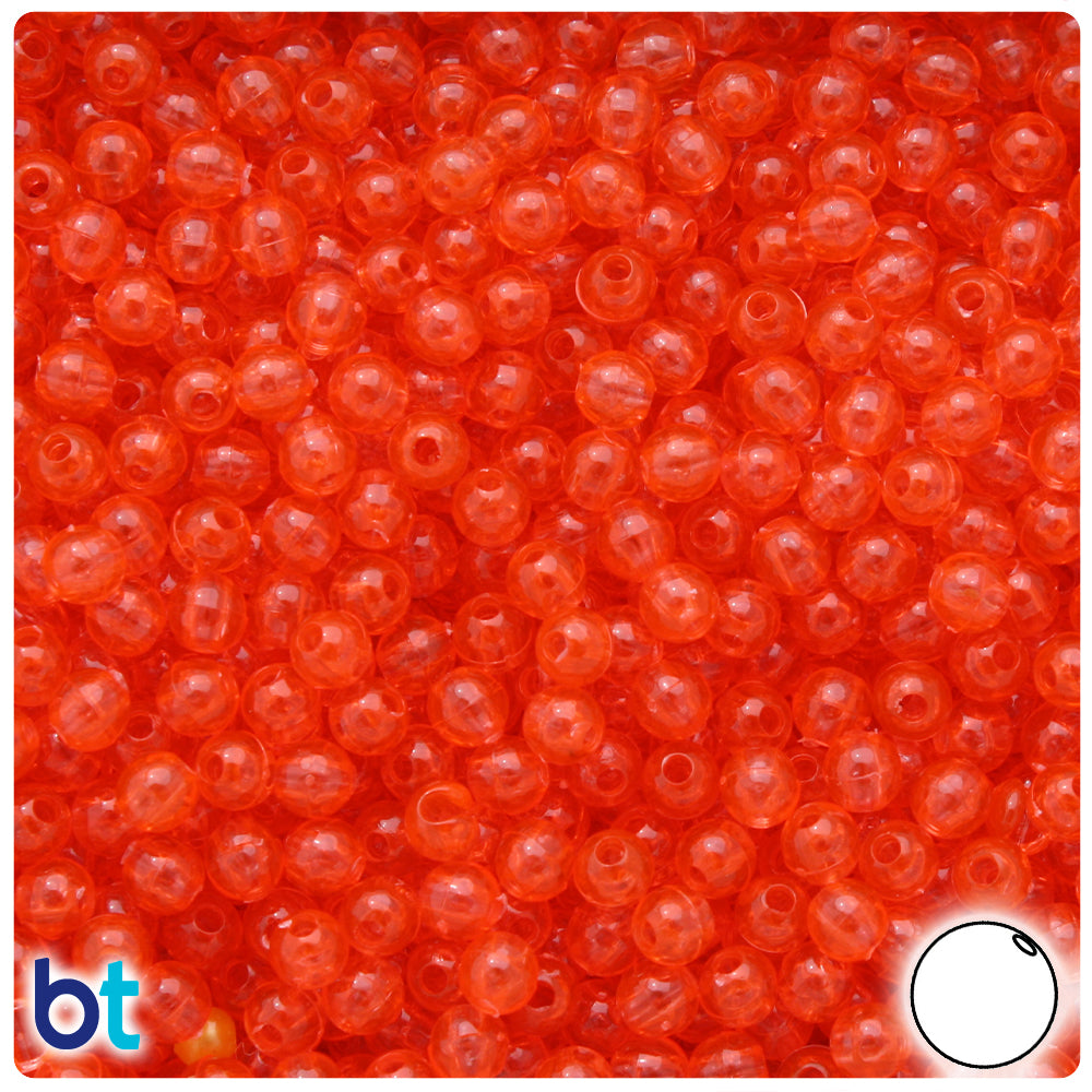 Hyacinth Transparent 5mm Round Plastic Beads (700pcs)