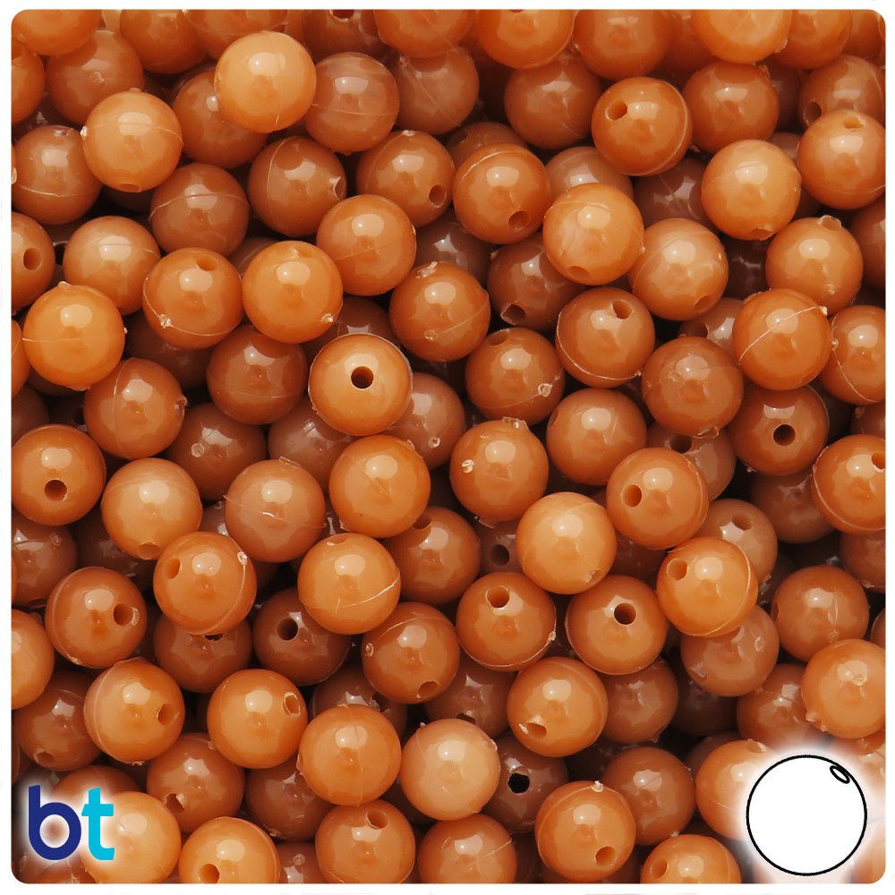 Bone Opaque 8mm Round Plastic Beads (300pcs)