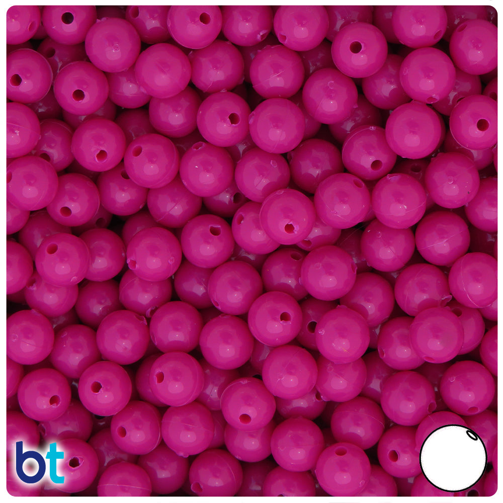 Mulberry Opaque 8mm Round Plastic Beads (300pcs)