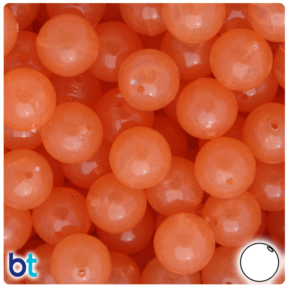 Wholesale Case 14mm Round Plastic Beads - Glow