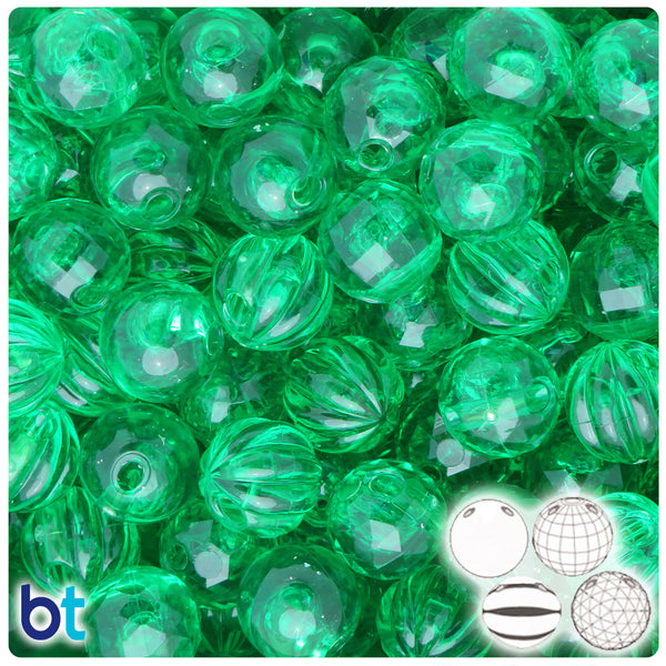 White Opaque 12mm Round Plastic Beads (60pcs)