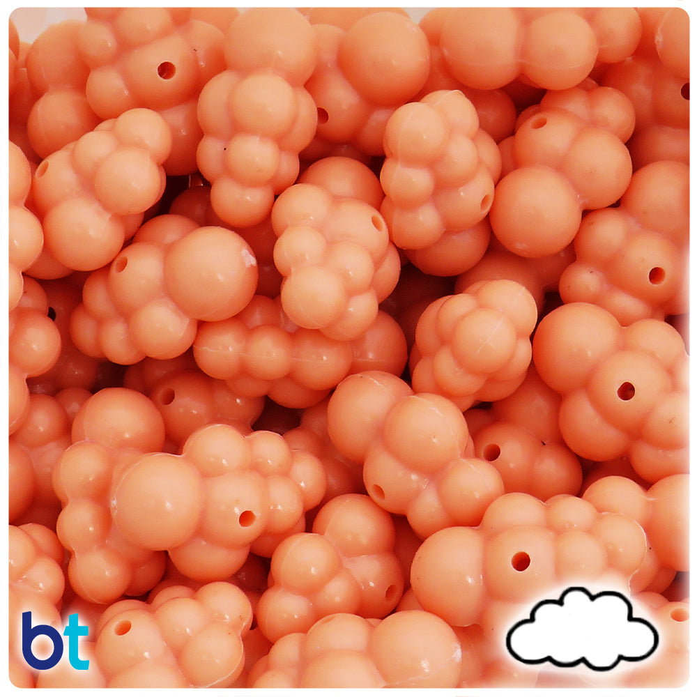 Orange Opaque 25mm Cloud Plastic Beads (20pcs)