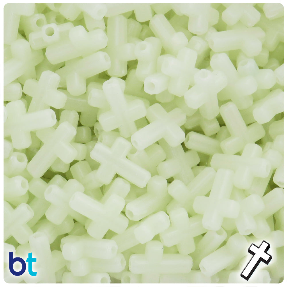 Luminous 16mm Cross Plastic Beads (100pcs)