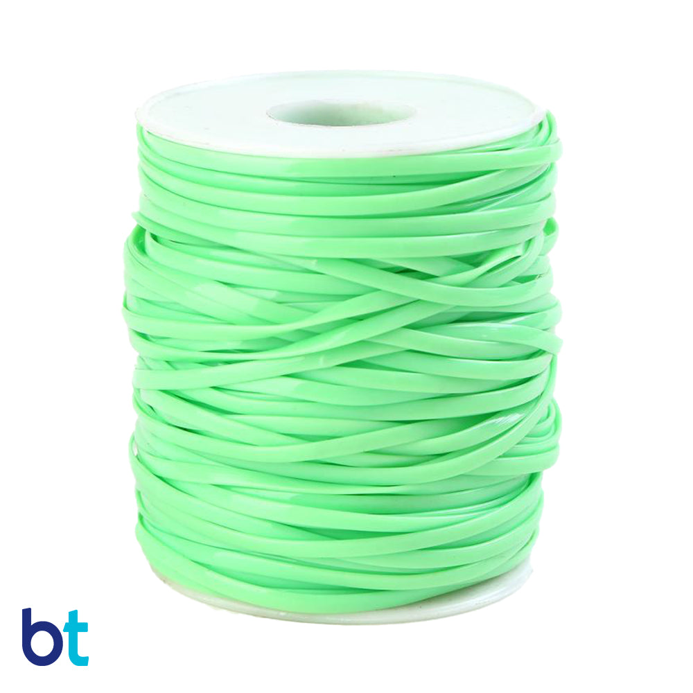 Green Solid 2.3mm Flat Plastic Lace (45m)