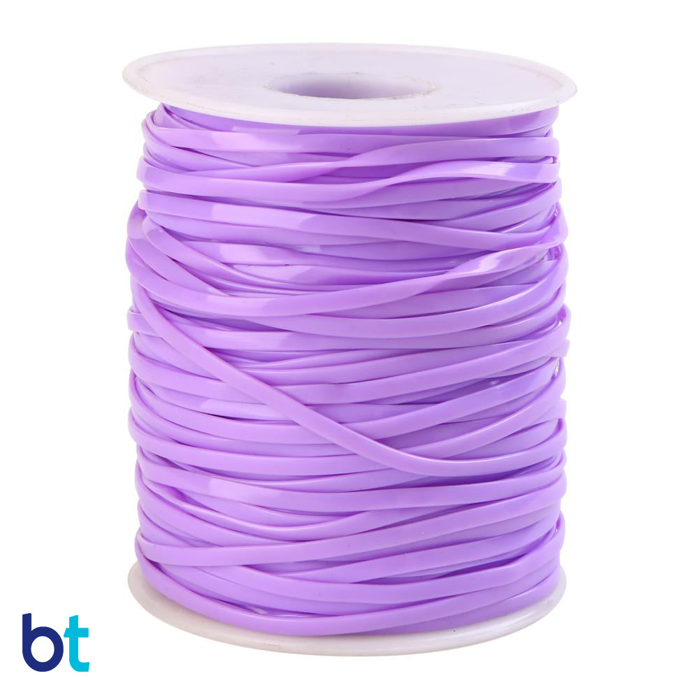 Purple Solid 2.3mm Flat Plastic Lace (45m)