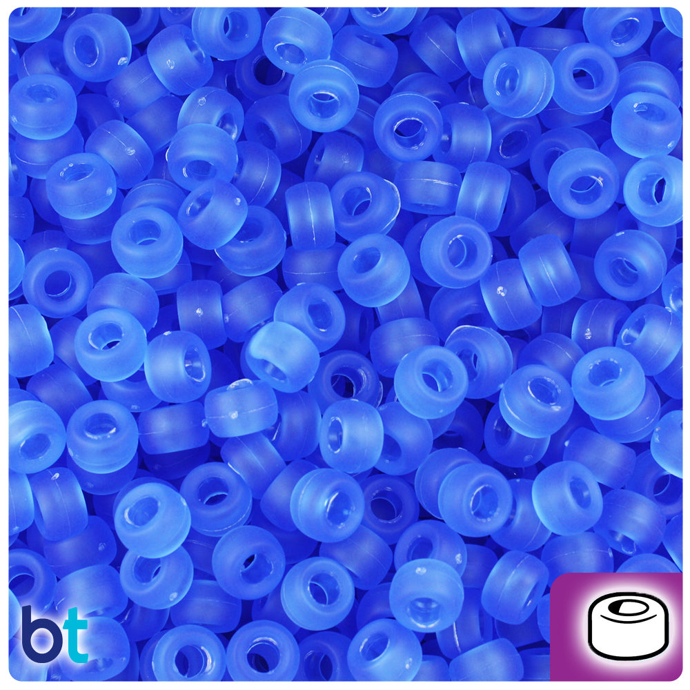 Amethyst Frosted 6.5mm Mini Barrel Pony Beads (1000pcs)