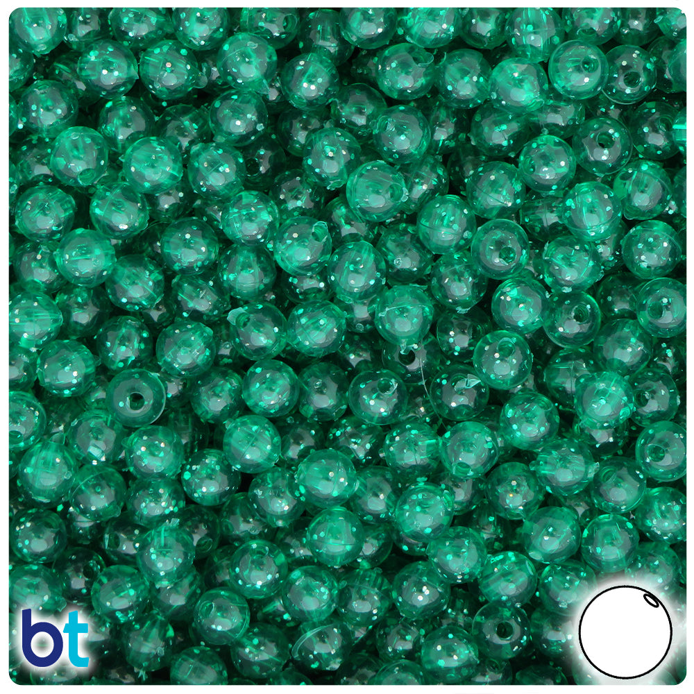  BeadTin Lime Transparent 6mm Round Craft Beads (500pcs