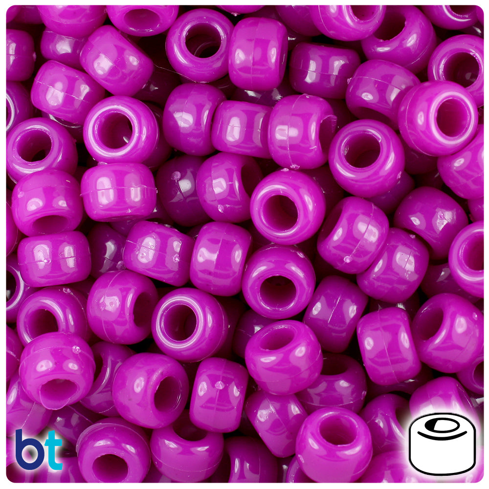 100pcs Transparent & Colorful & Glossy Large Hole Pony Beads For