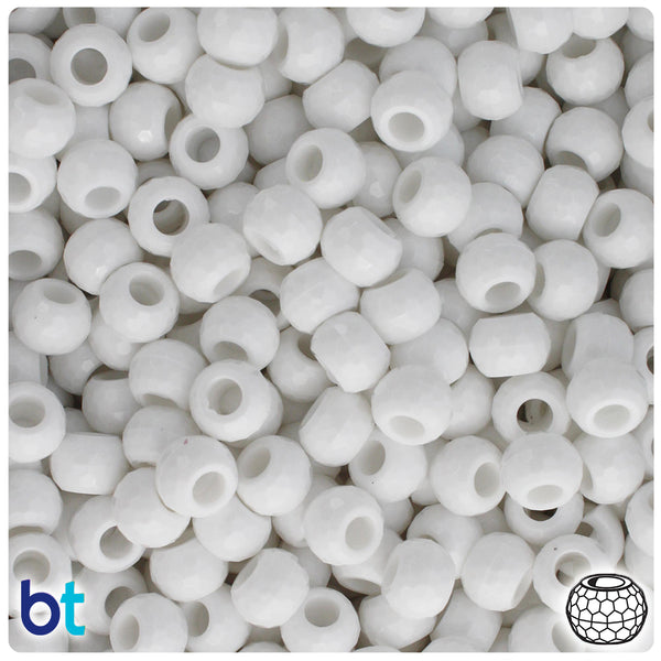 White AB Pony Beads by Creatology™, 6mm x 9mm