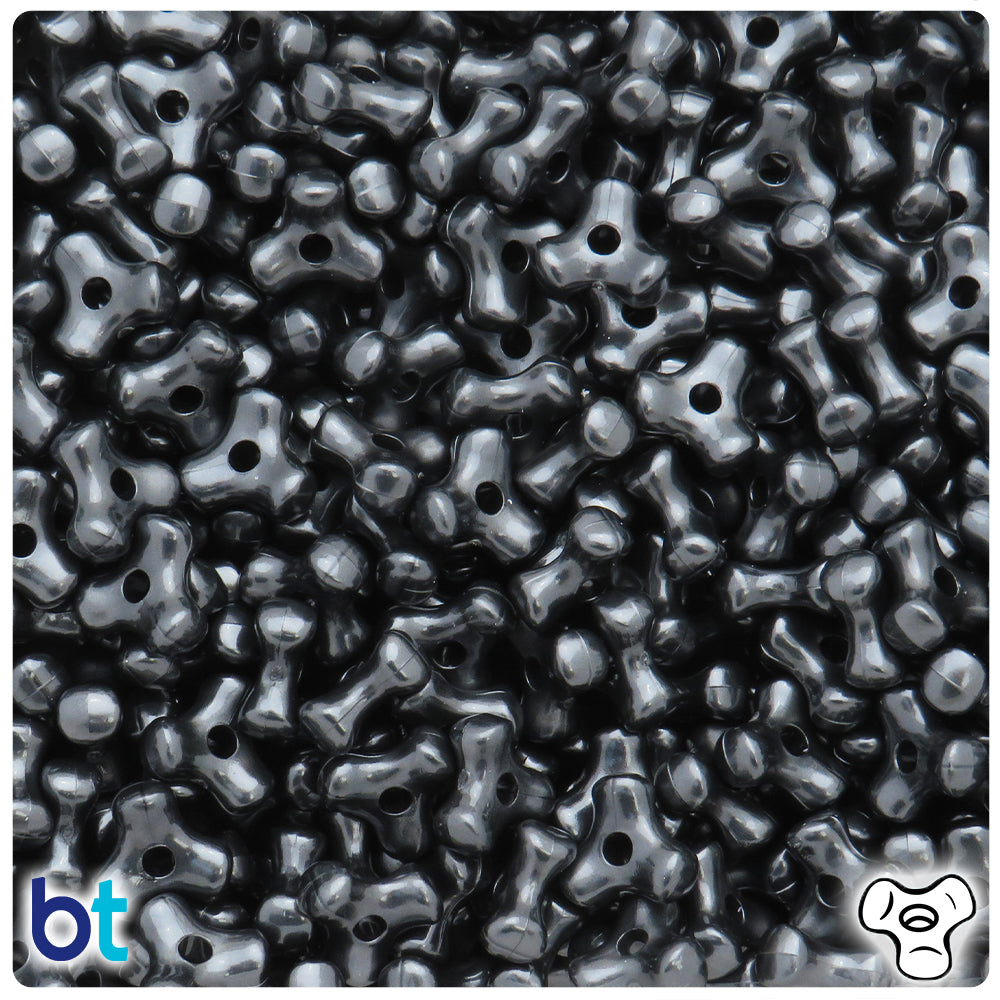 Black Pearl 11mm TriBead Plastic Beads (500pcs)