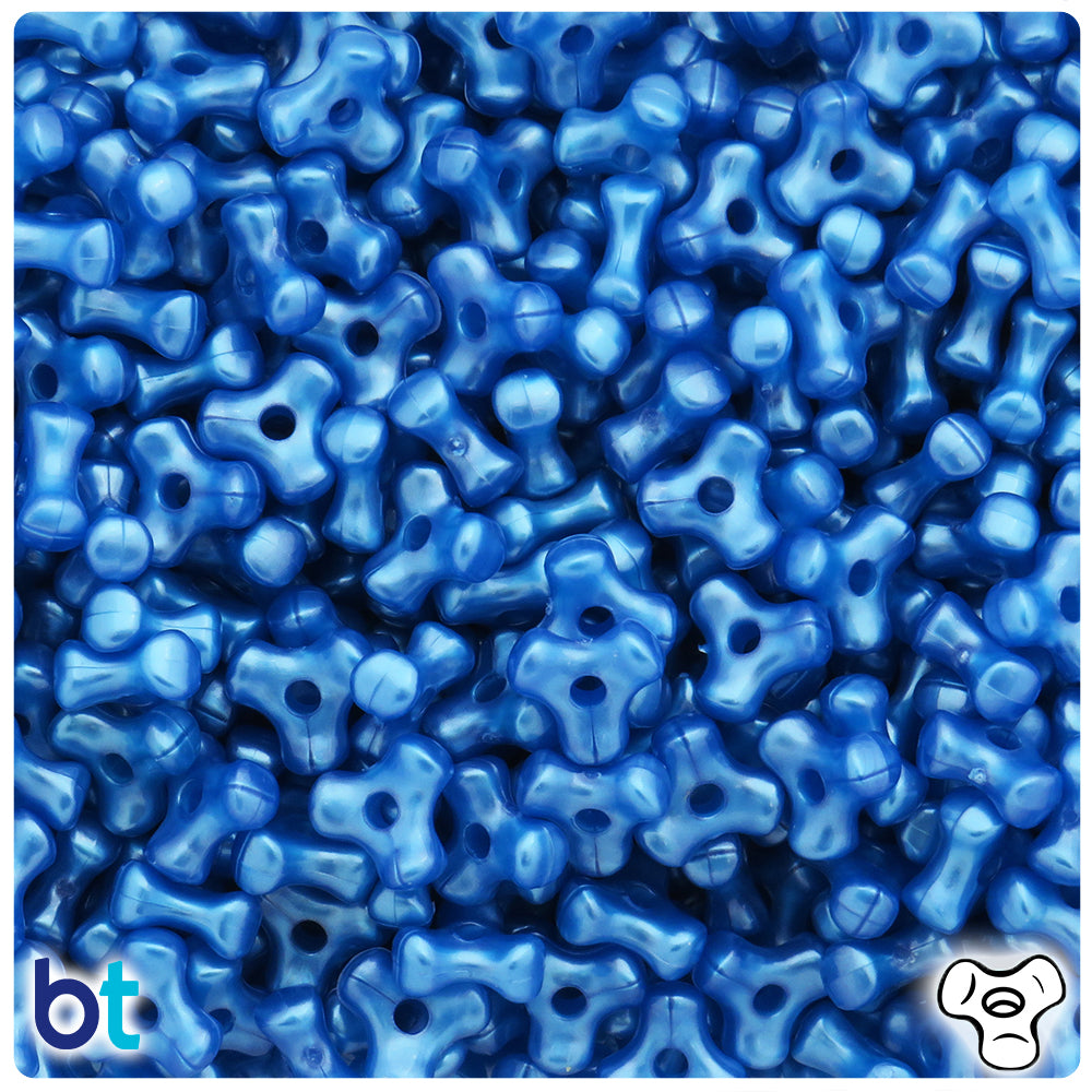 Dark Blue Pearl 11mm TriBead Plastic Beads (500pcs)