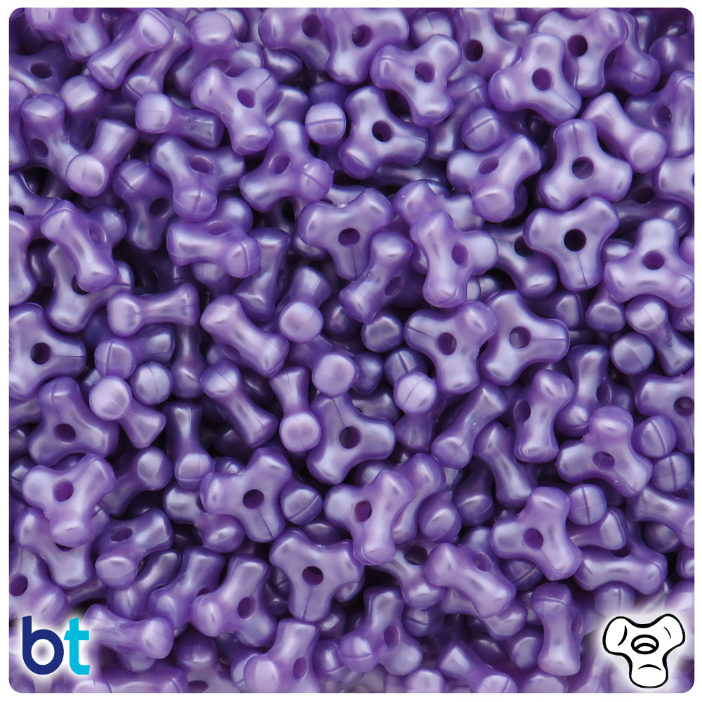 Light Purple Pearl 11mm TriBead Plastic Beads (500pcs)